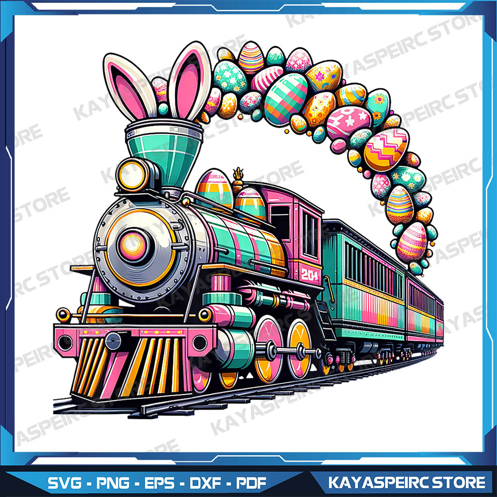Railroad Bunny Train Easter Egg Easter Png, Easter Train Cli - Inspire ...