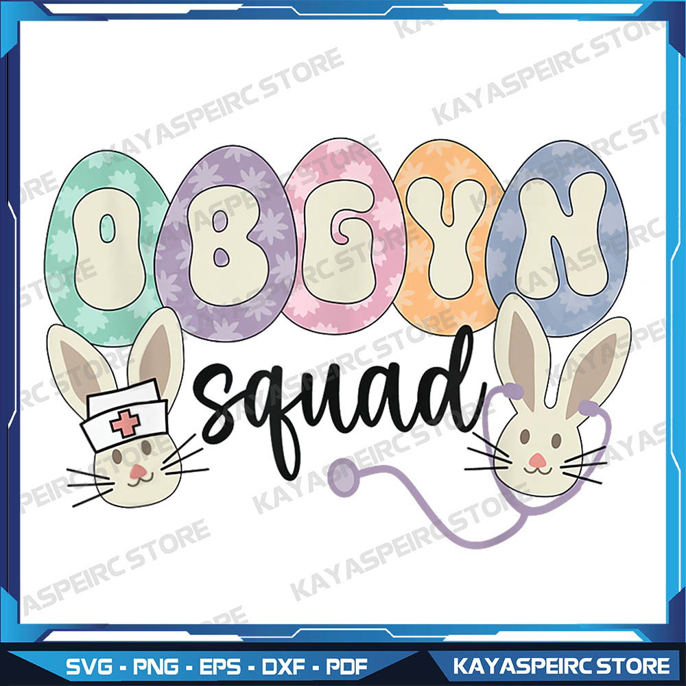 Retro OBGYN Easter Eggs Bunny Gynecologist Obstetrician Png, | Inspire ...