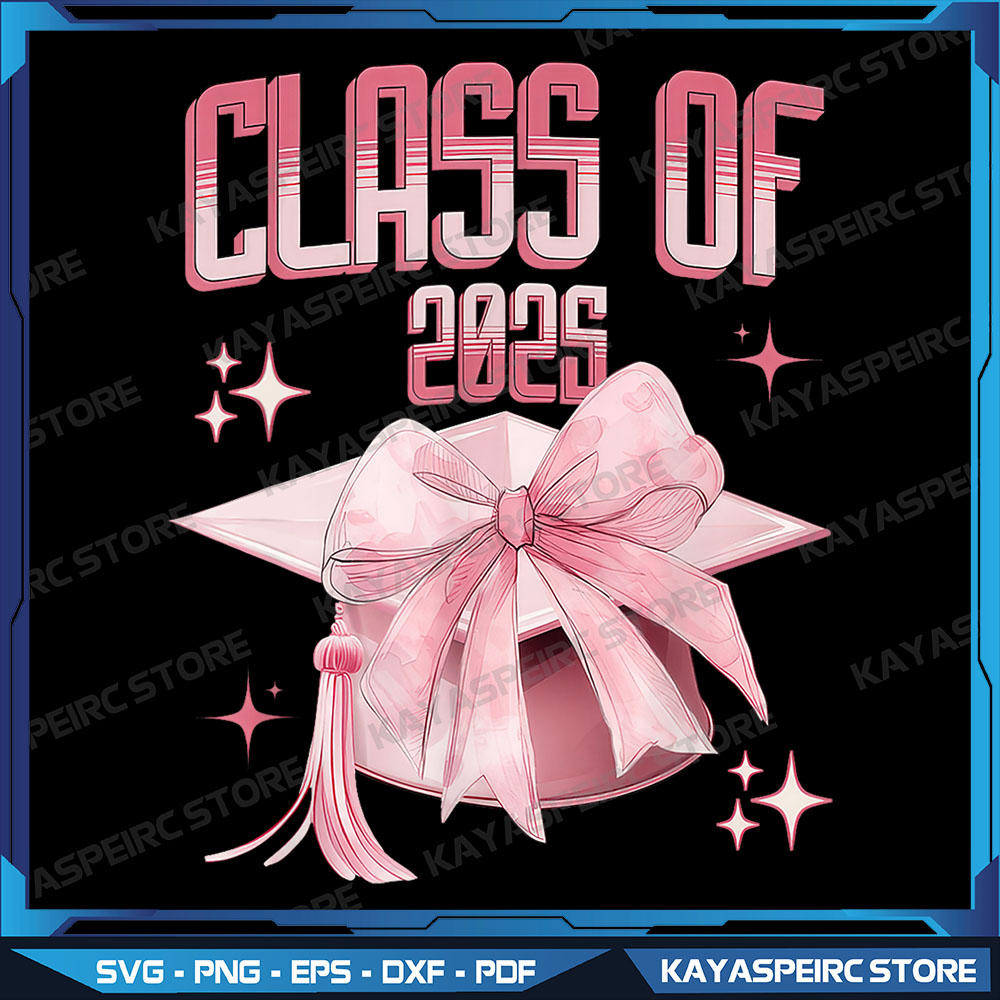 Retro Senior 25 Class Of 2025 Graduation Coquette Pink Bow P | Inspire ...
