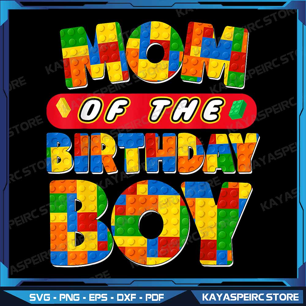 Mom And Dad Birthday Boy Building Bricks Family Party Decor | Inspire ...