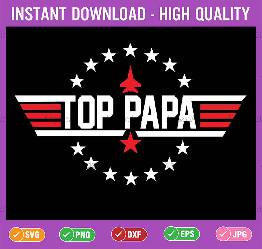 Fathers Day Papa from Grandkids Son Daughter Svg, Top Papa S | Inspire ...