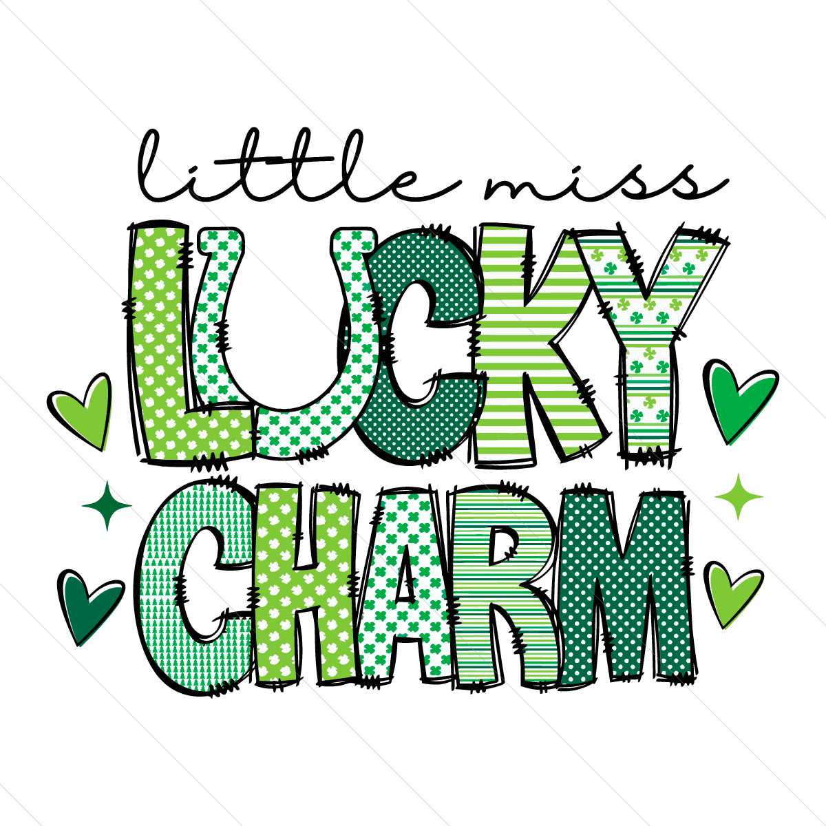 Retro Little Miss Lucky Charm SVG | Inspire Uplift