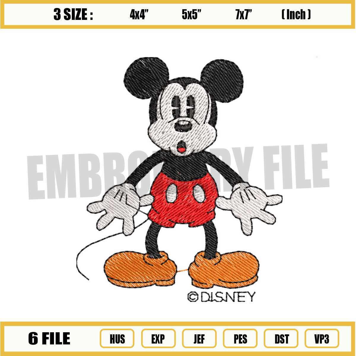 Mickey Design Embroidery Disney ,png | Inspire Uplift