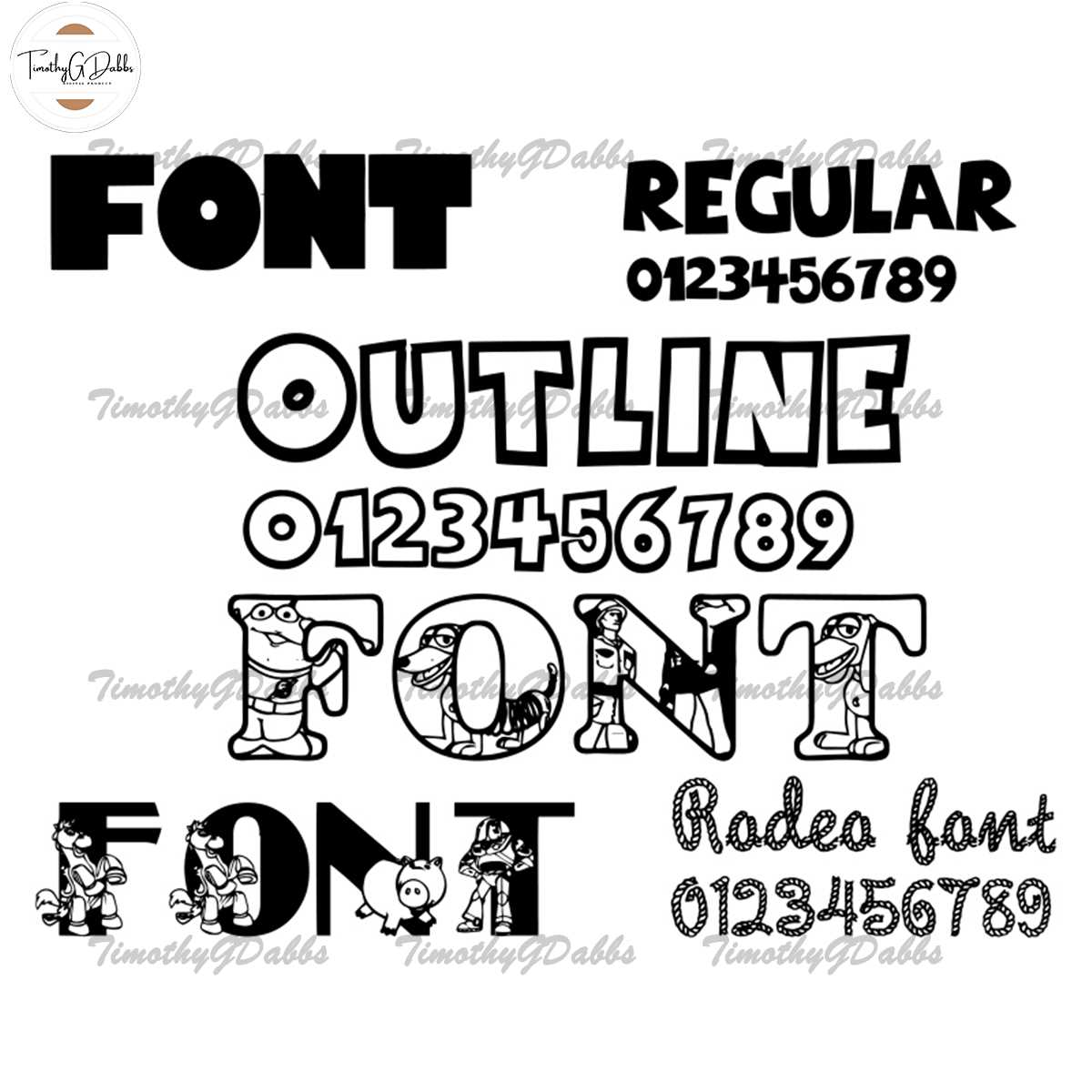 Toy Story Font Svg, Font Svg, Toy Story Letter Svg, Toy Stor Inspire