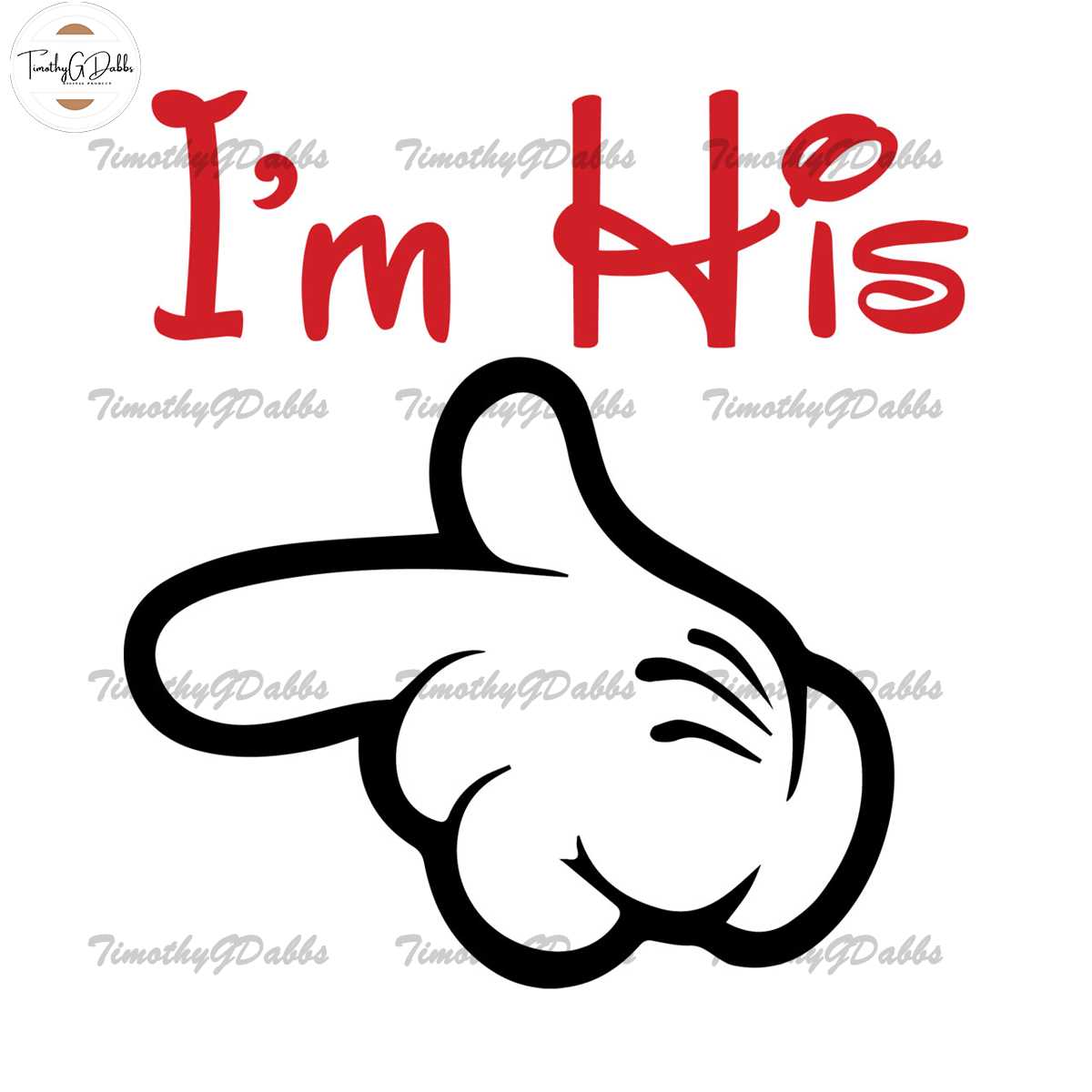 I'm His Minnie Mouse Hand SVG | Inspire Uplift