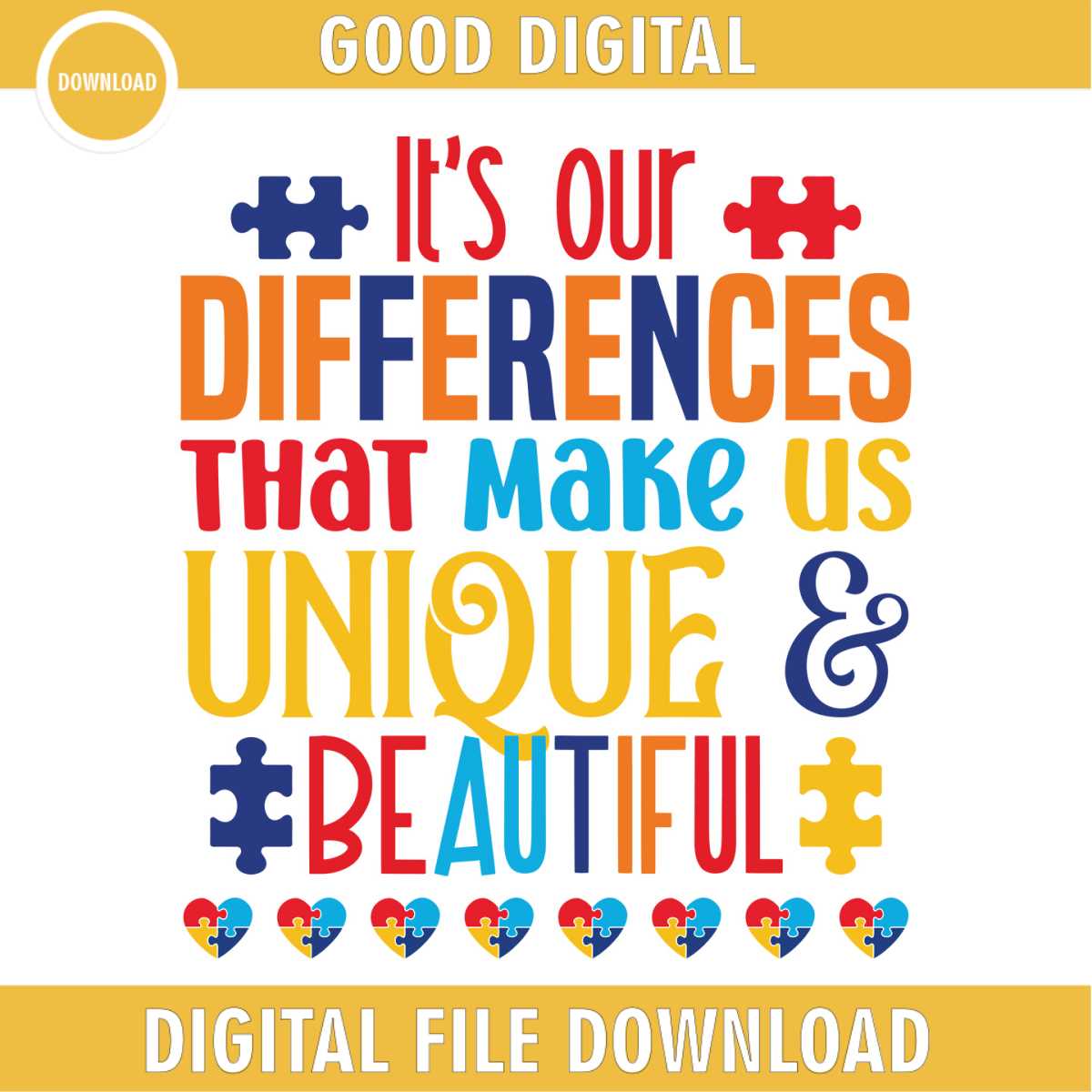 Our Differences That Make Us Unique Beautiful SVG | Inspire Uplift