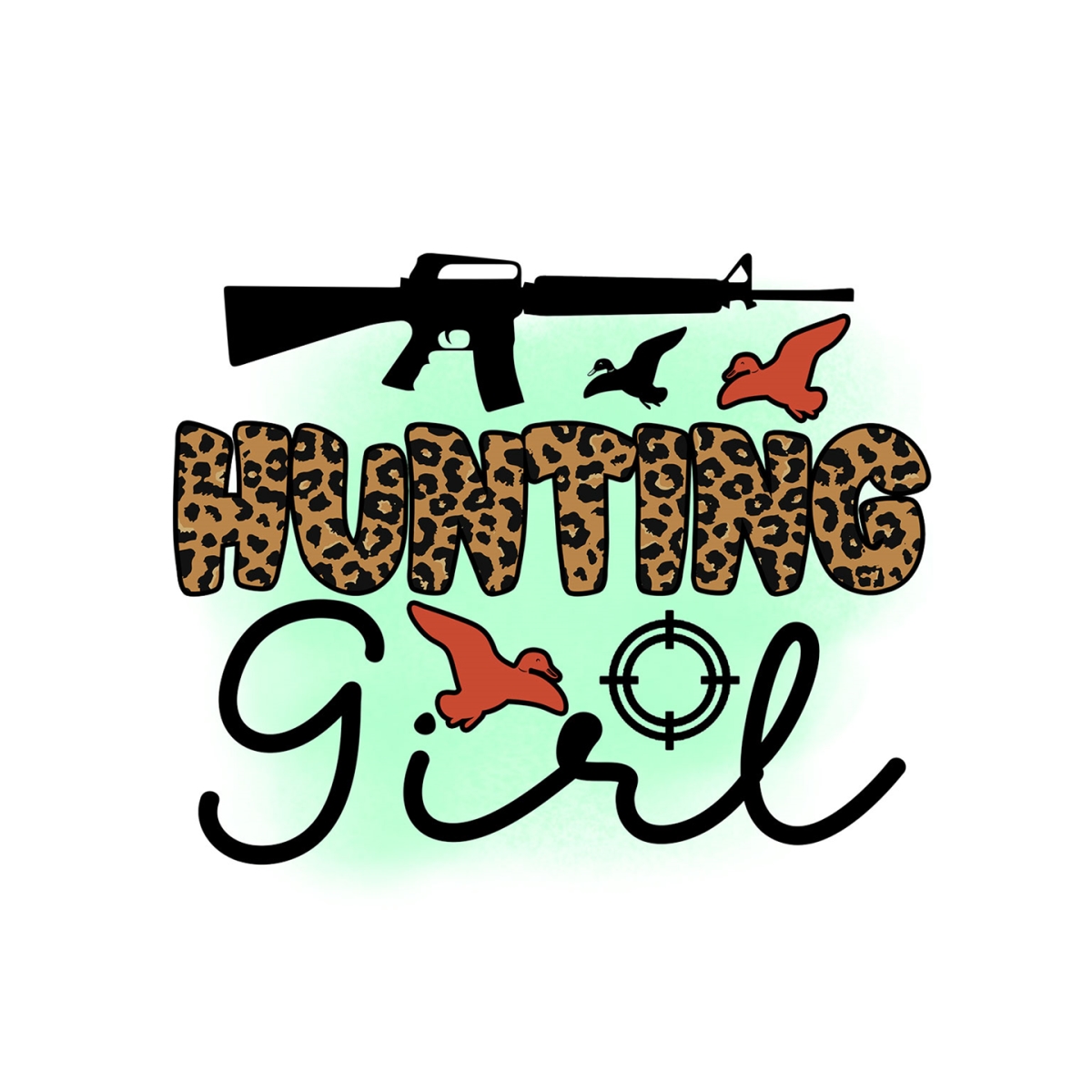 Hunting Girl Digital PNG File Inspire Uplift