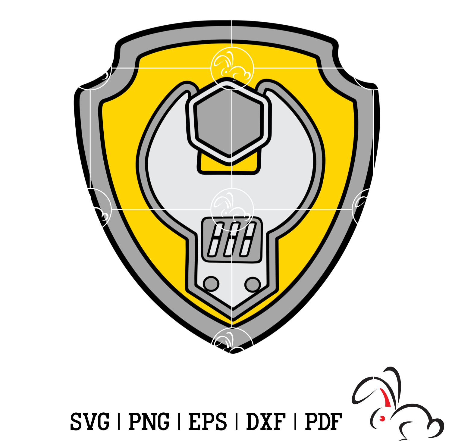 Rubble Badge Paw Patrol svg, Paw patrol Clipart, Cartoon Paw | Inspire ...