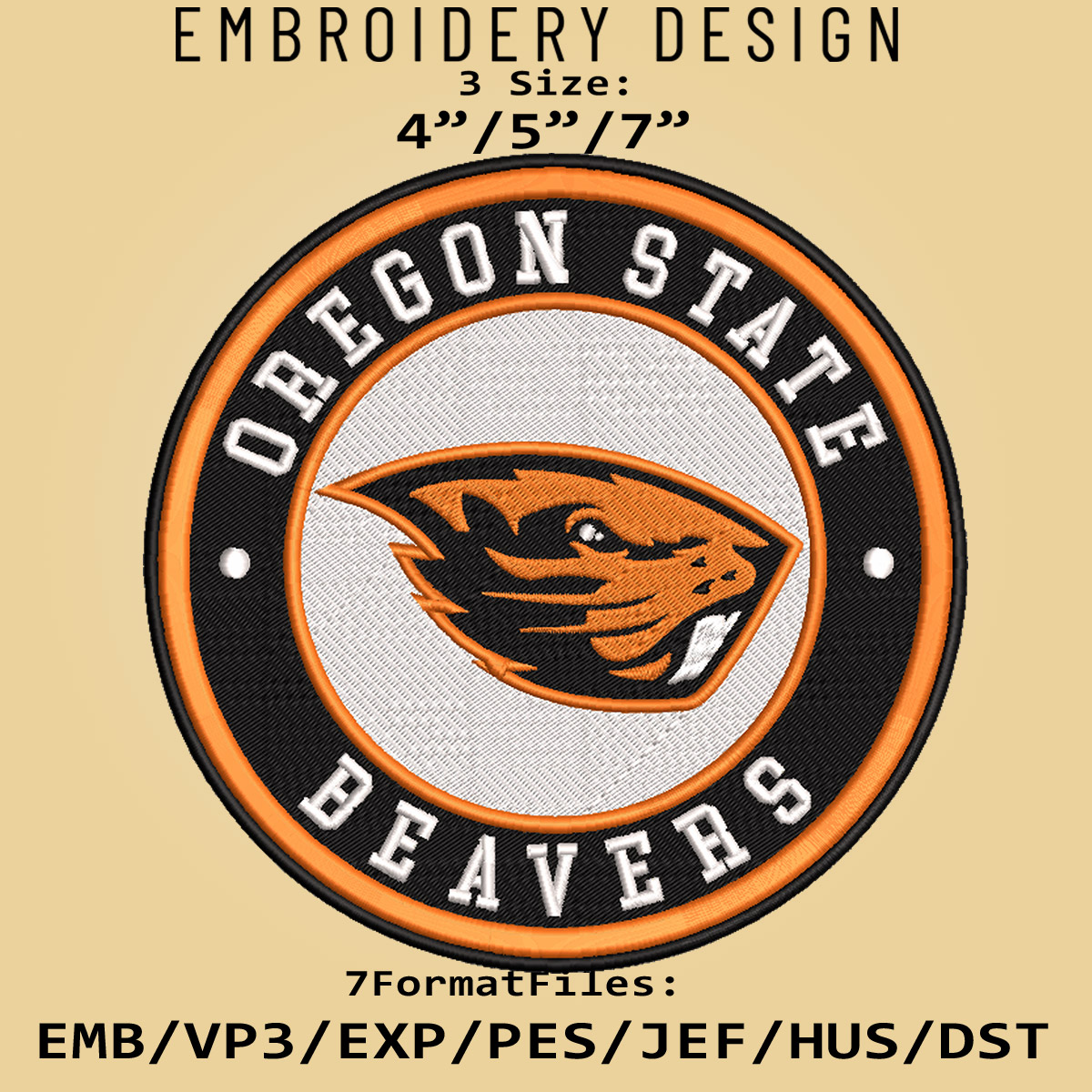 Oregon State Designs NCAA Logo Oregon State Beavers, Embroidery design, Embroider | Inspire ...