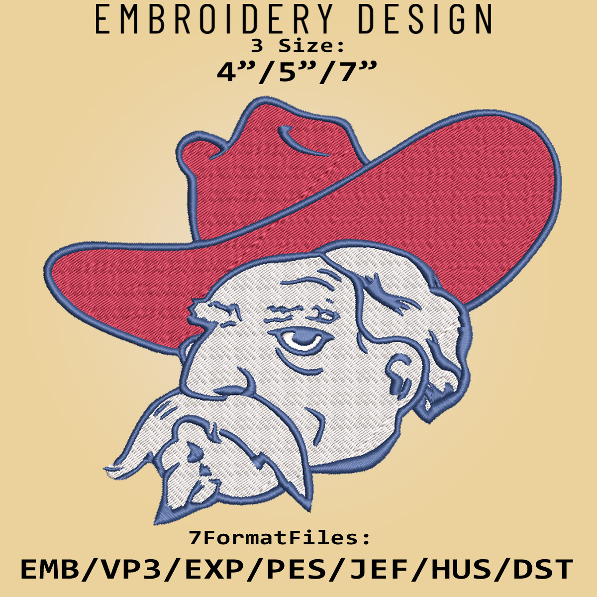 Long Sleeve T-shirt With Red, Navy, And White Colonel Reb Appliqué - Foto 12