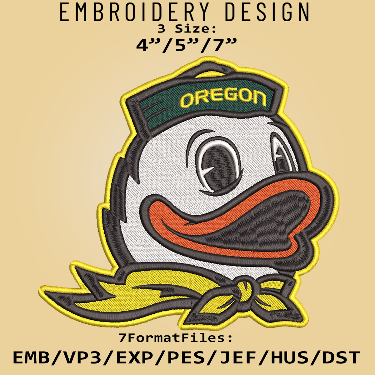 Oregon Ducks NCAA Logo, Embroidery design, NCAA Oregon Ducks | Inspire ...