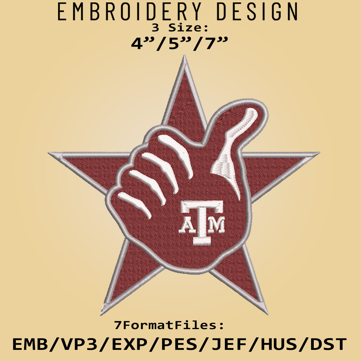 NCAA Texas A&M Aggies Primary Logo 4x4 Decal - Team Color Vinyl Sticker, Made In USA