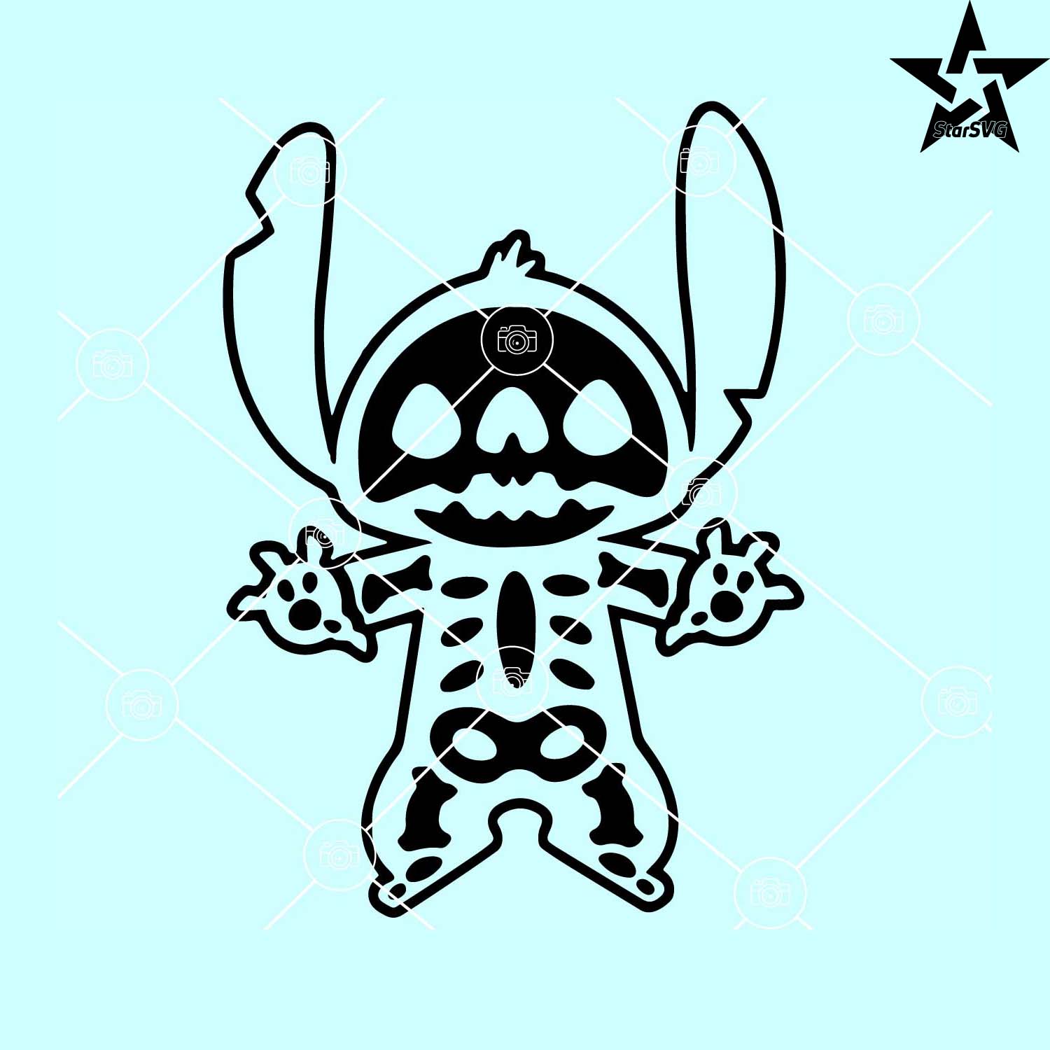Stitch skeleton svg, Stitch Halloween skeleton svg, Stitch H - Inspire ...