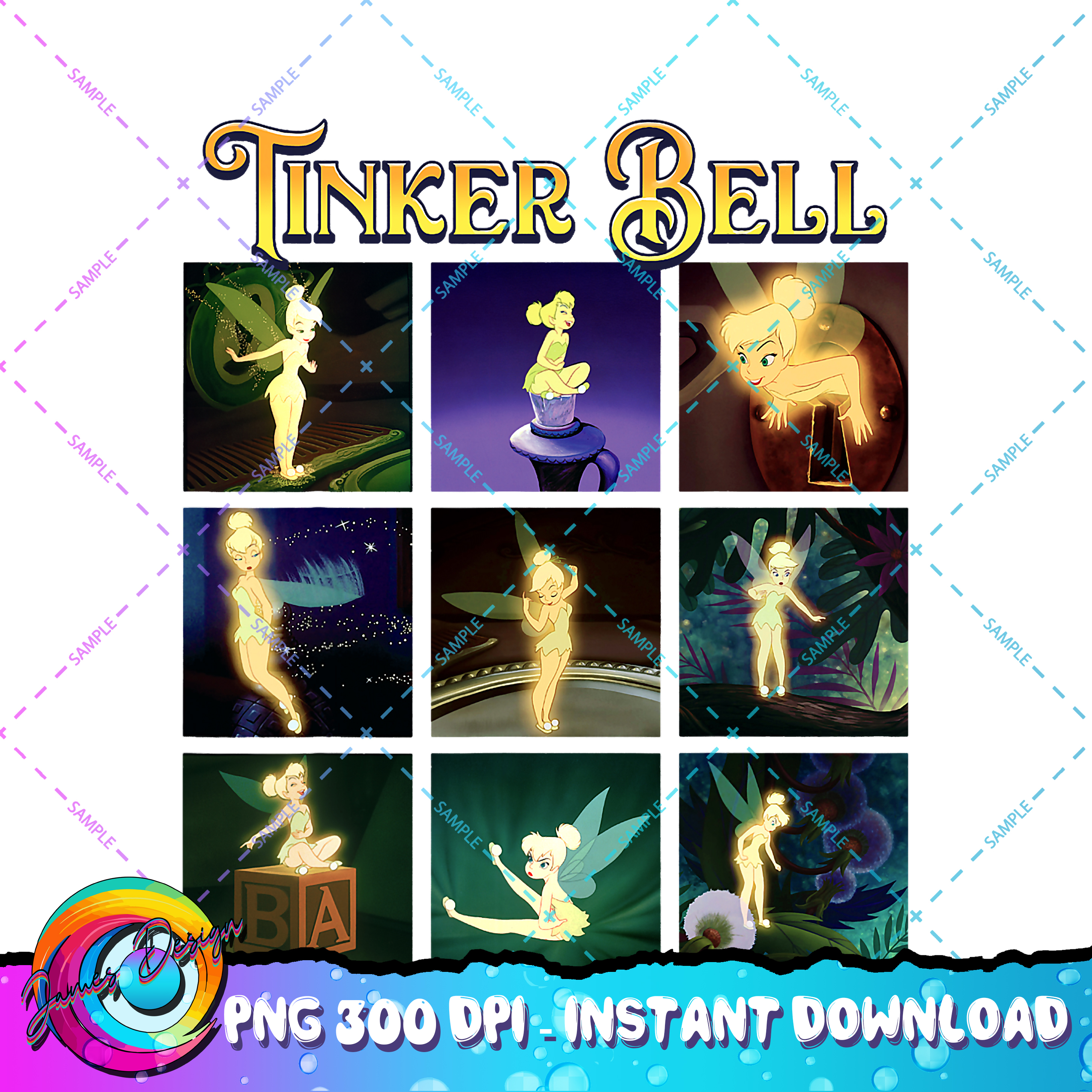 Disney Peter Pan Tinker Bell Scene Box Up PNG Download copy | Inspire ...