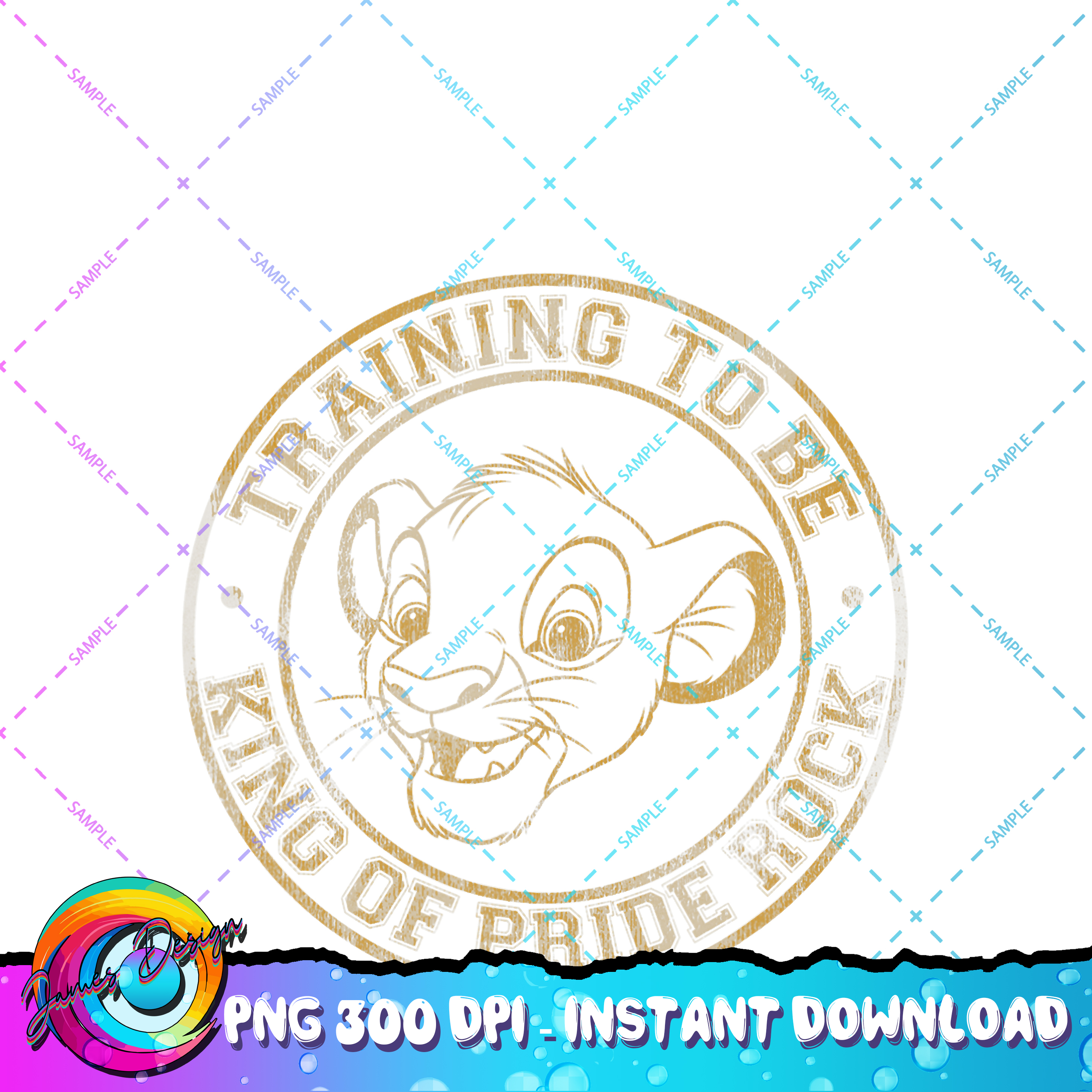 Disney The Lion King Simba Training To Be King Distressed PN | Inspire ...