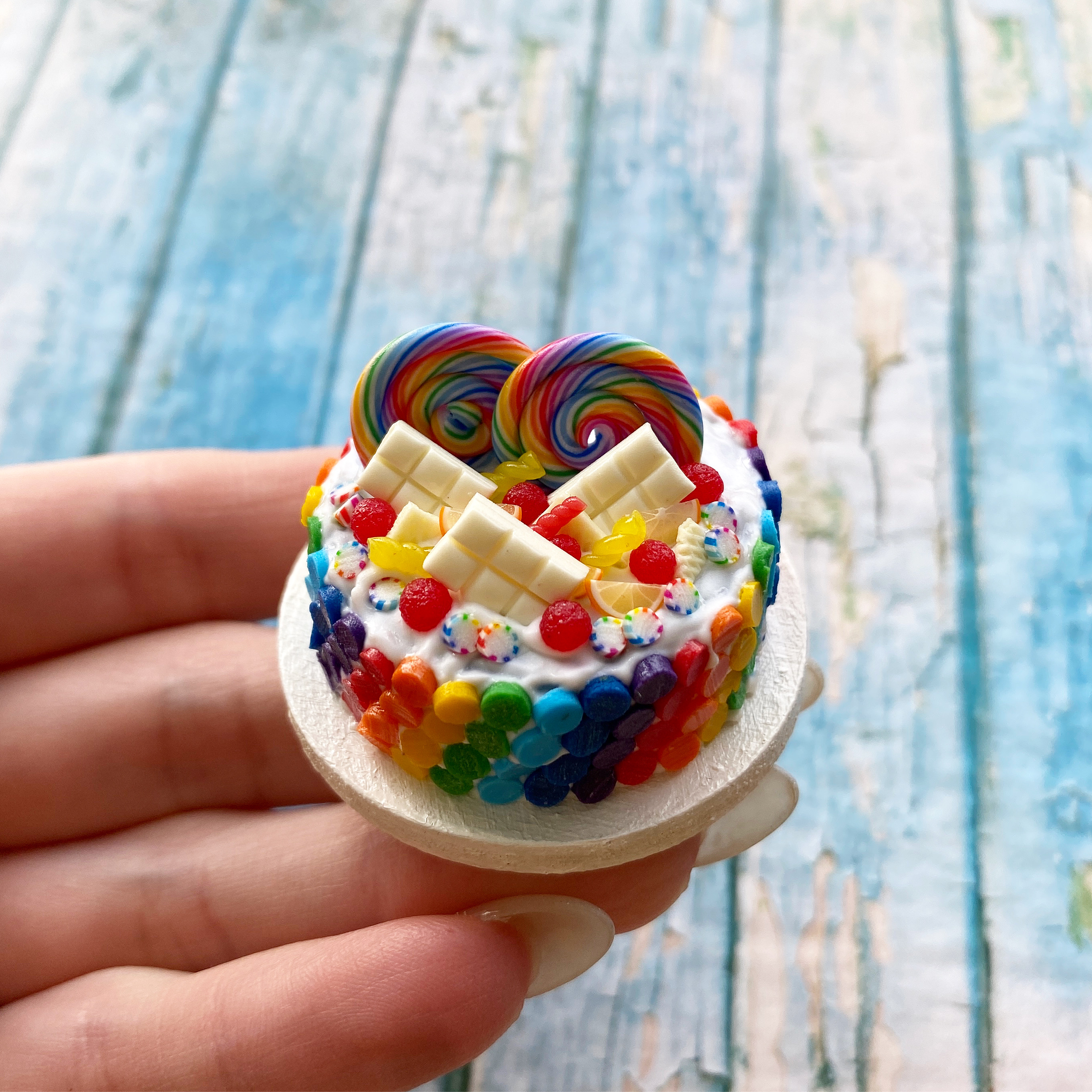 Miniature Miniature Rainbow Cake Sweet Candy | Inspire Uplift