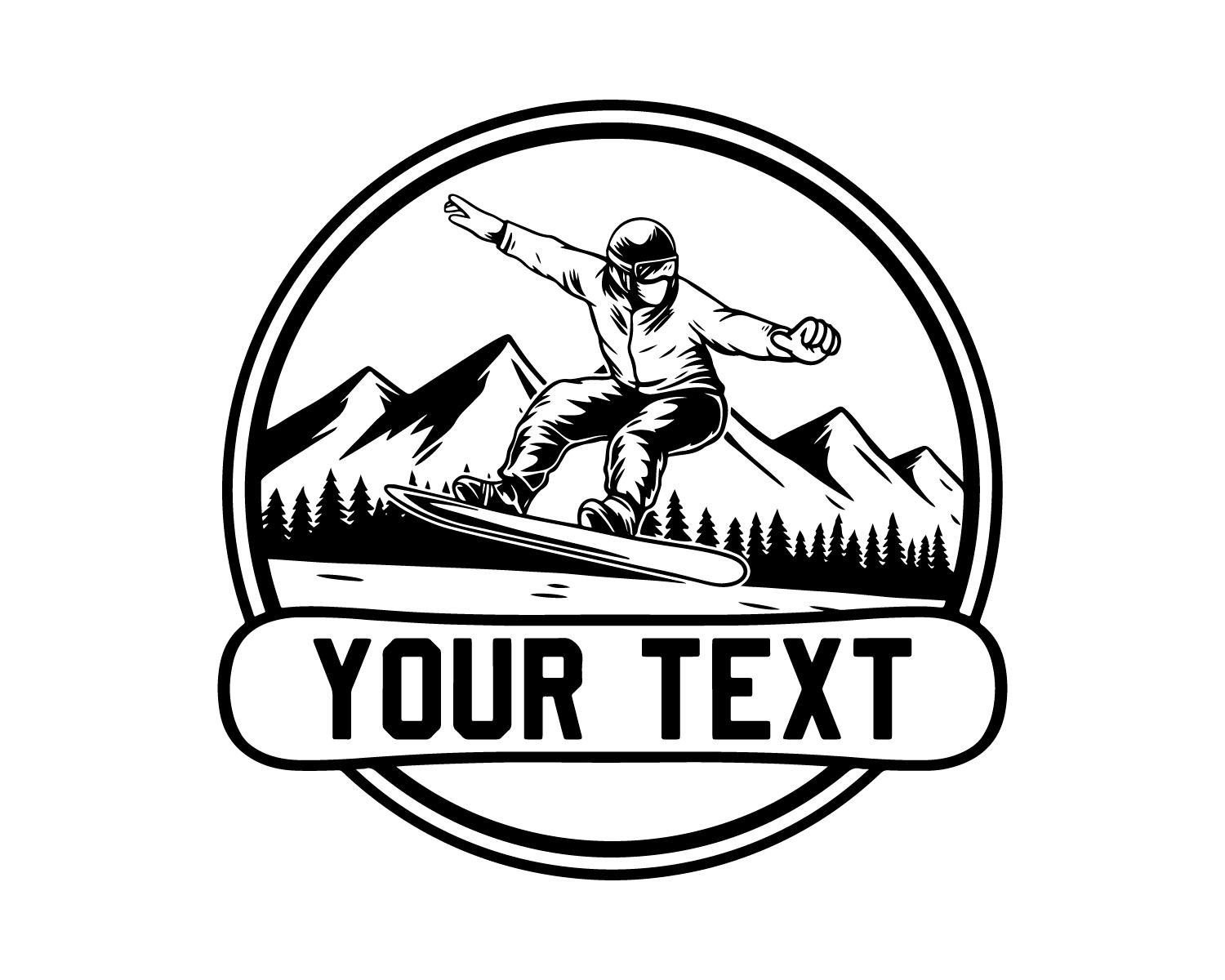 Snowboard Svg, Snowboard Name Frame Svg, Snowboarding Svg, S Inspire