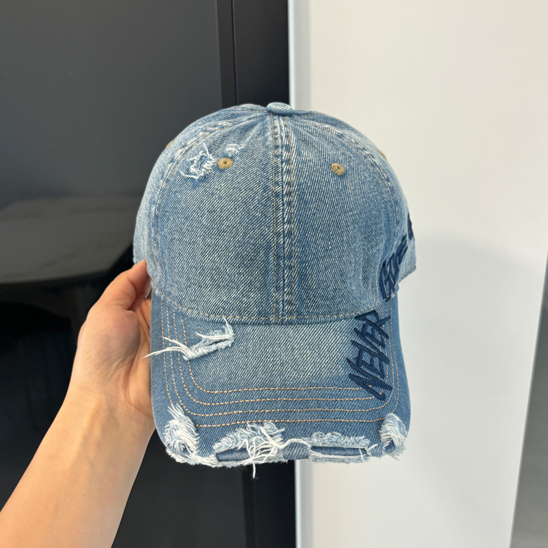 Retro Washed Denim Ripped Baseball Cap Snapback Hat Men | Inspire