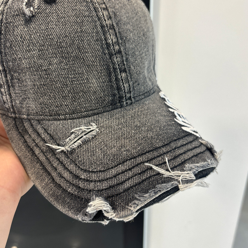 Retro Washed Denim Ripped Baseball Cap Snapback Hat Men | Inspire