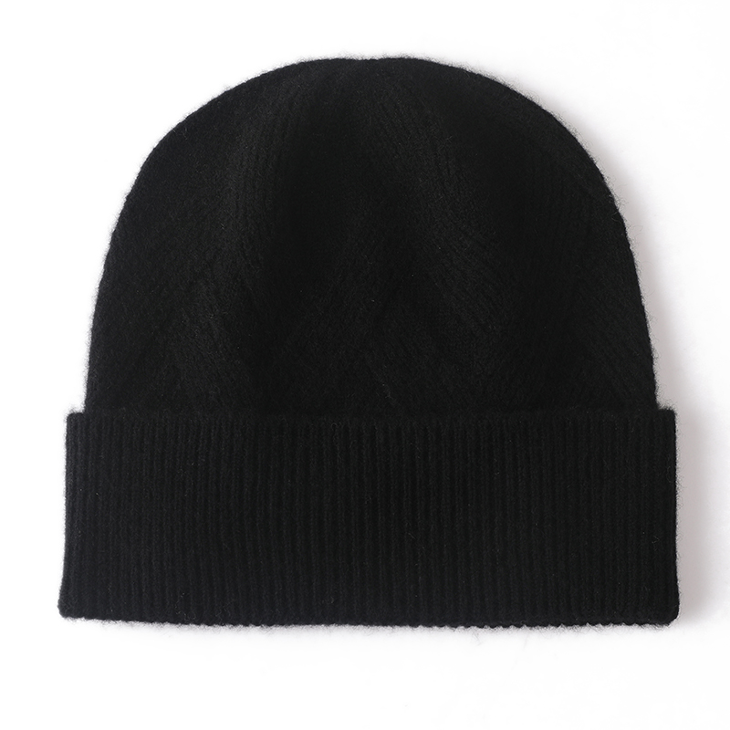New 100% Pure Cashmere Women Hat Winter, Soft Warm Knitted Headgear, Lady Fashion Casual Thicken Cap