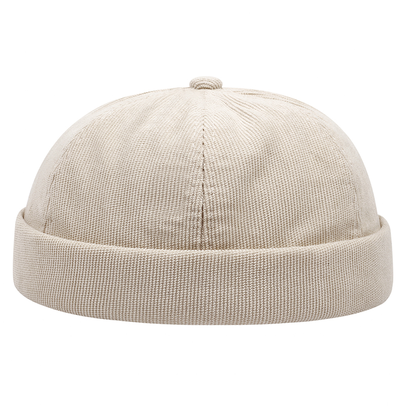 Minimalist Corduroy Solid Color Brimless Hat, New Fashion Casual Unisex Beanie, Autumn Winter Windproof Style.
