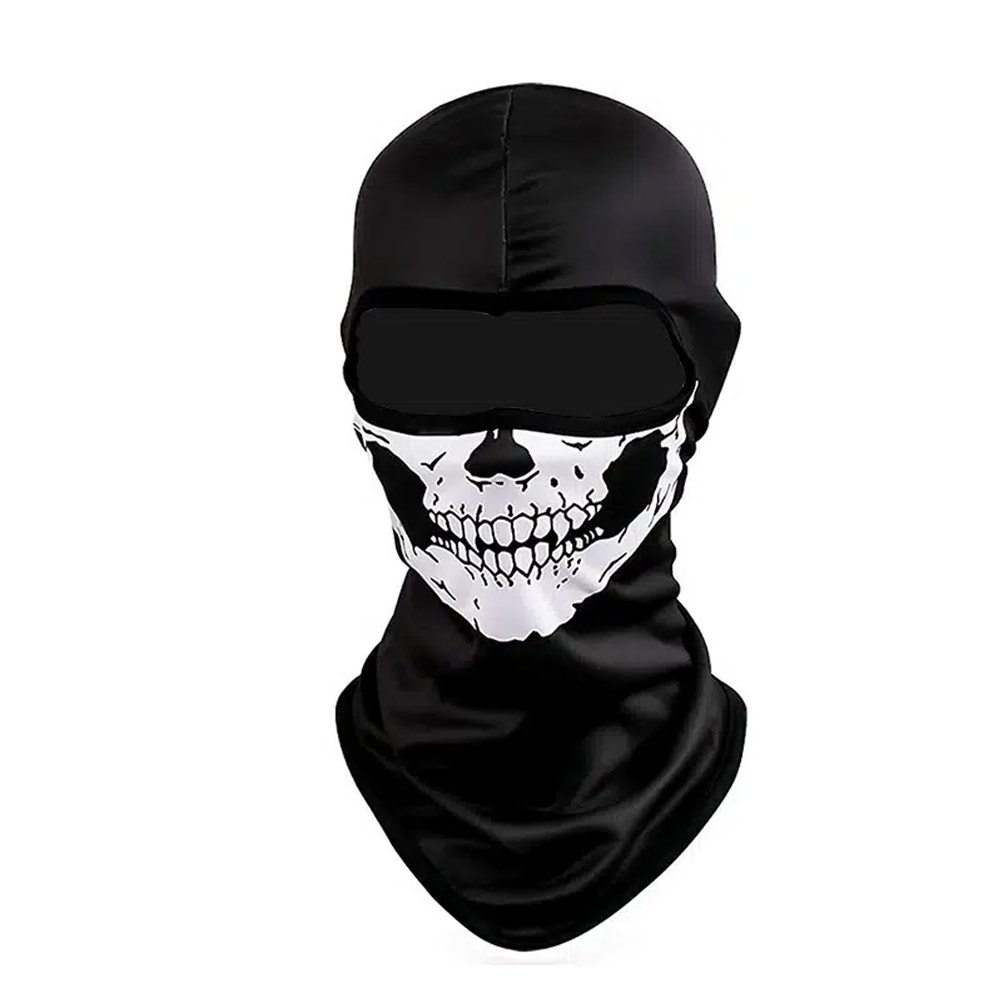 Halloween Skull Print Balaclava Cosplay Costume Ghost Full Face Bike Face Mask Outdoor Motorcycle Riding Men Hat