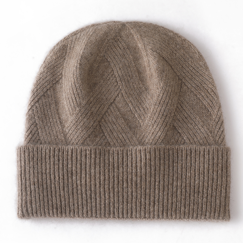 Pure Cashmere Women Hat Winter, Knitted Soft Warm Lady Headgear, Fashion Casual Thicken Cap, Premium Quality Cap