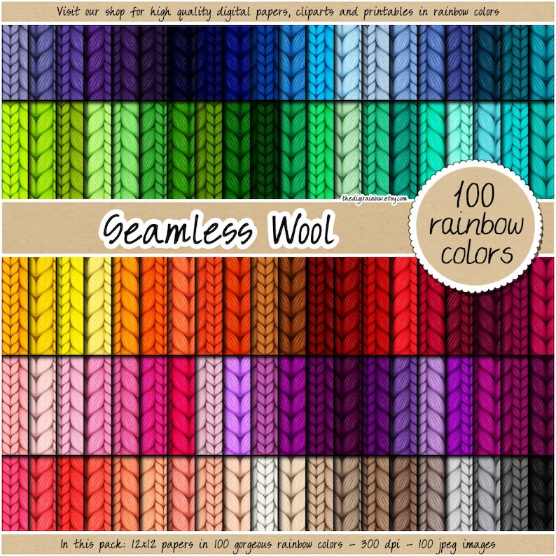 Wool Cell Pattern 100 seamless wool digital paper printable wool pattern cable | Inspire ...