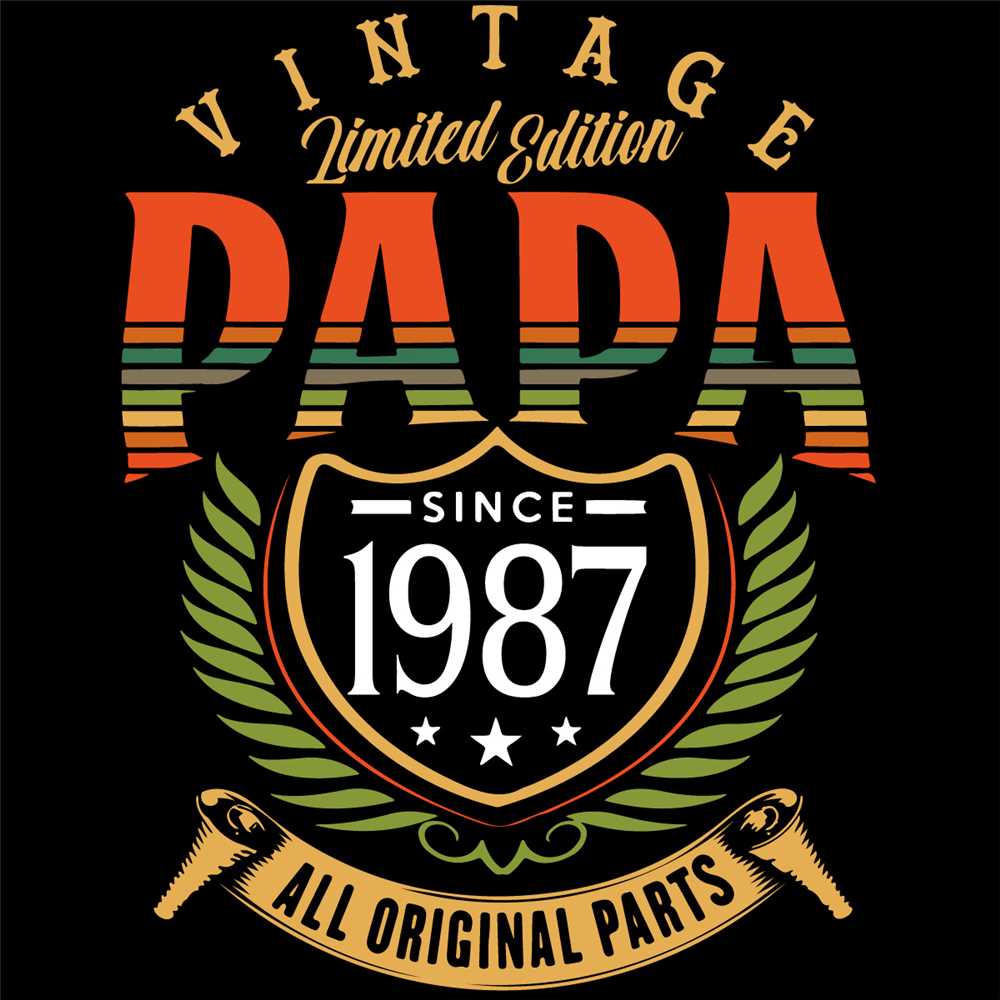 【vintage papa 】 Vintage Limited Edition Papa Since 1987 All Original Parts S