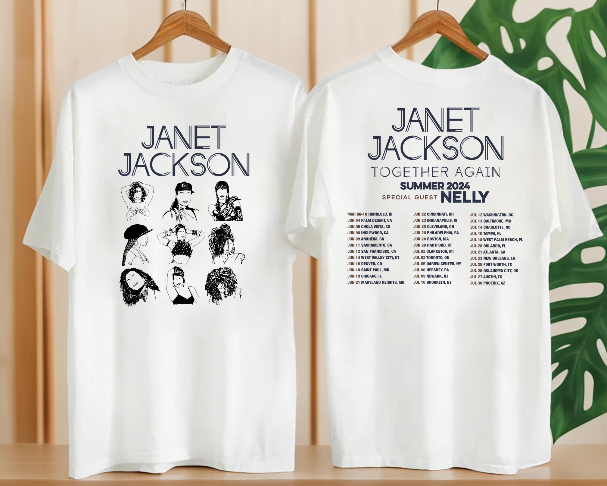 JANET JACKSON 2024 Tシャツ SignatureTee (L) Janet Jackson Official 'Together Again' 2024 Tour Shirt