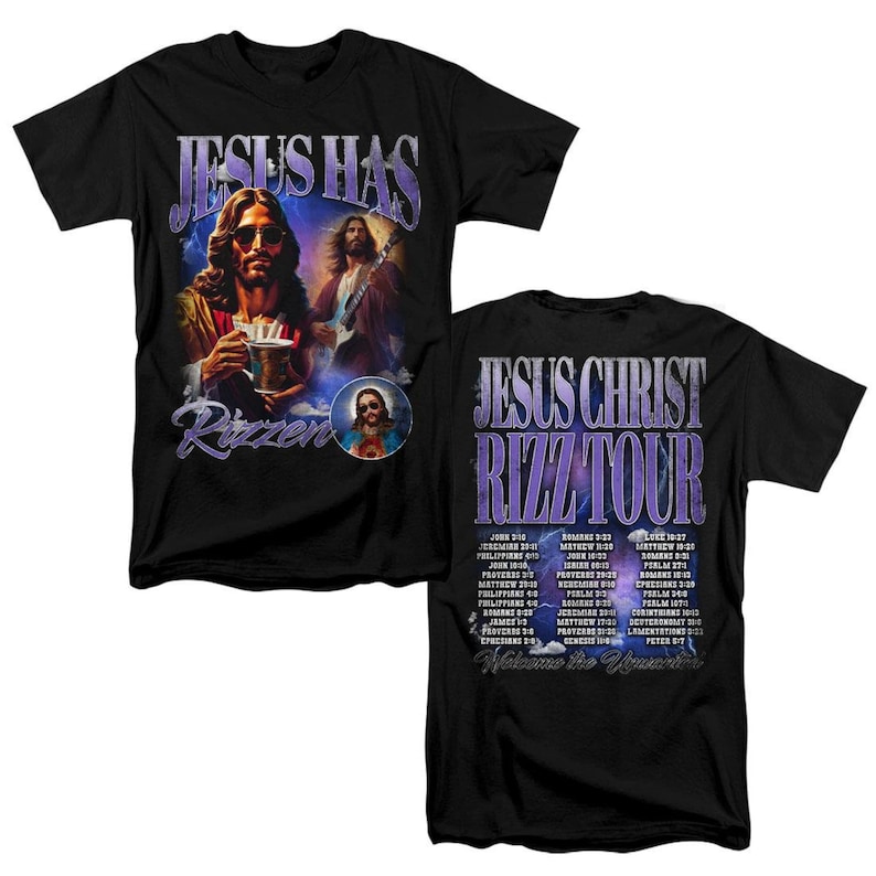 Jesus Rizz Tour Merch Edition Vintage 90s Shirt, Funny Jesus | Inspire ...