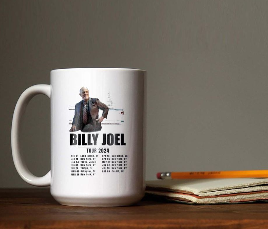 Billy Joel World Tour 2024 Performance Schedule Mug Inspire Uplift