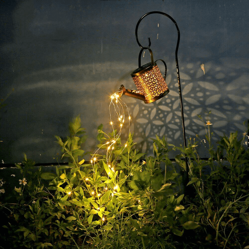 Solar Powered Fairy Light Watering Can Inspire Uplift