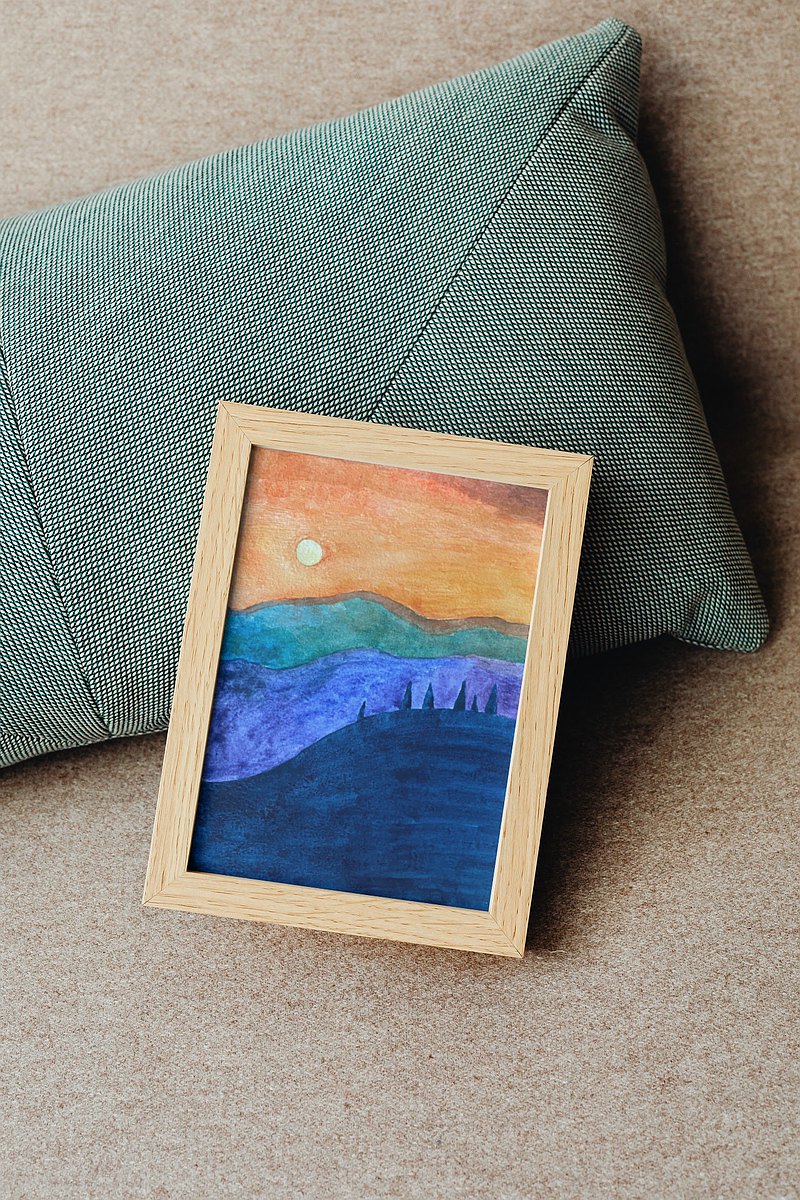 The Softness of the Mountain watercolor painting wall art la Inspire