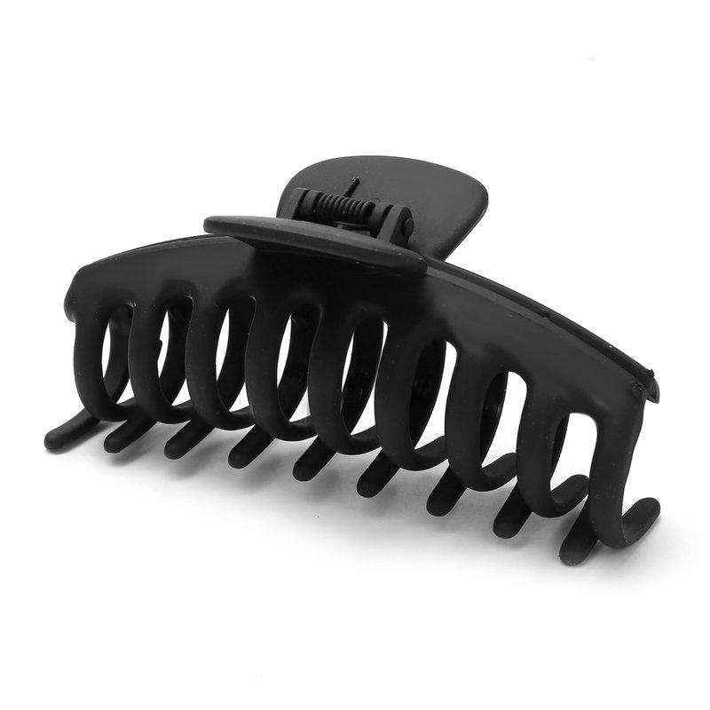 Extra Large hair claw matte solid colors 4 Pack - Black