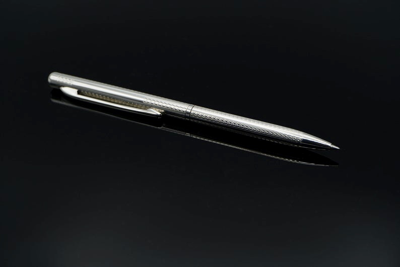 Sterling Silver Thin Long Refill Pen