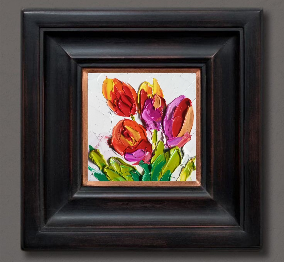 Floral Painting Tulip Original Art Small Impasto Oil Paintin - Inspire ...