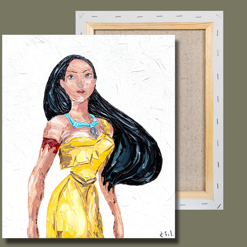 Pocahontas Wall Art / Pocahontas Painting / Disney Wall Art / Disney painting / Disney Princess Painting / Pop Art Painting / Pocahontas Disney Wall ArtÂ - 14x18 inches