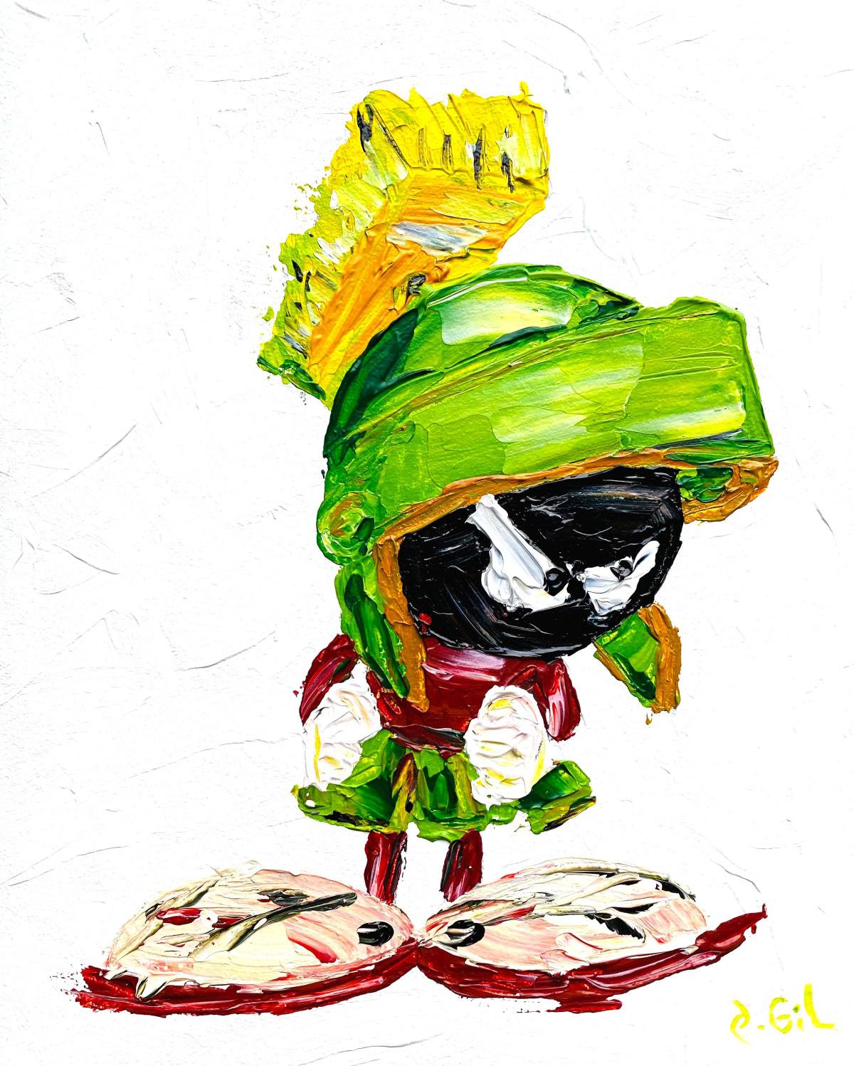 Marvin the Martian Wall Art / Marvin Martian Painting / Cart - Inspire ...