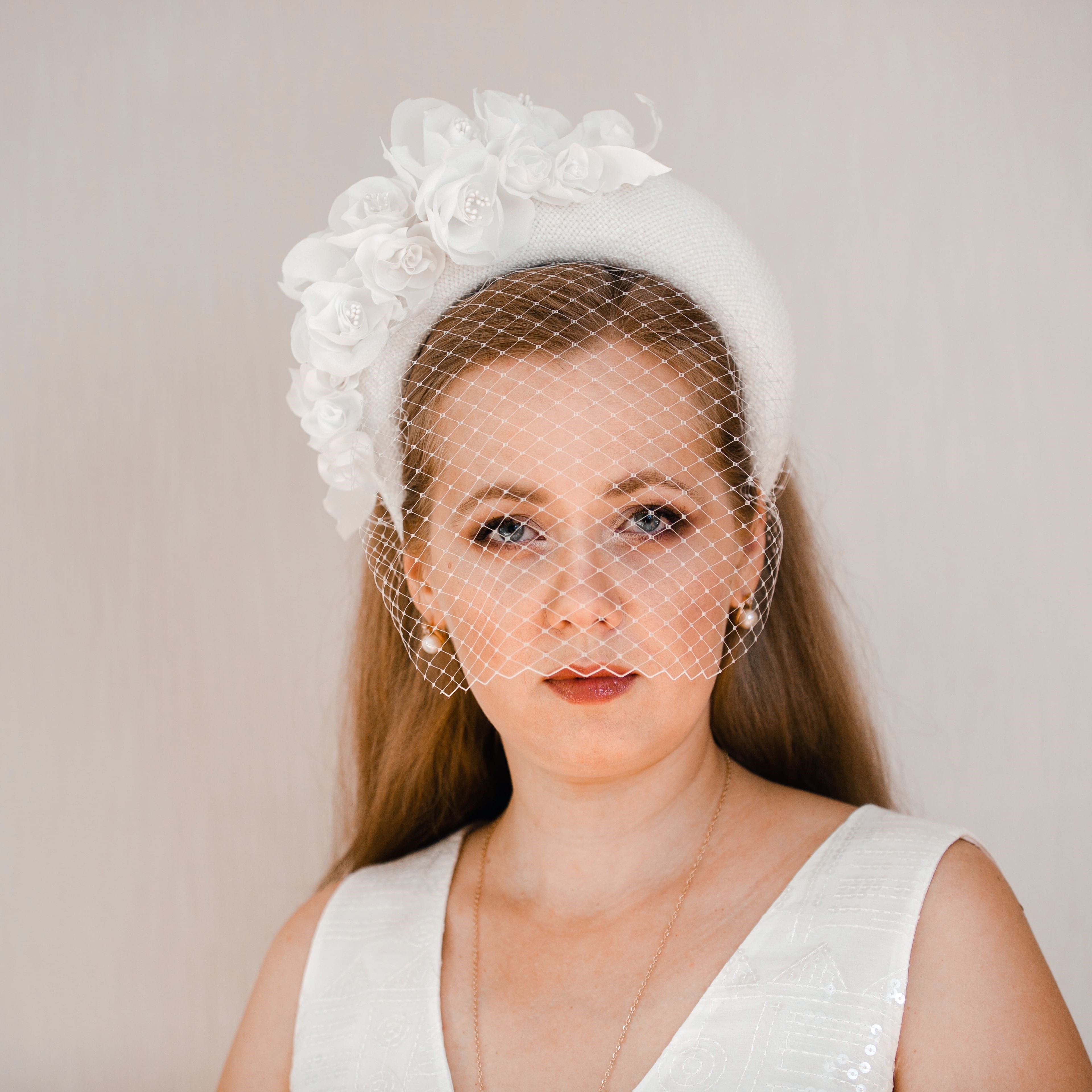 large bridal headpiece