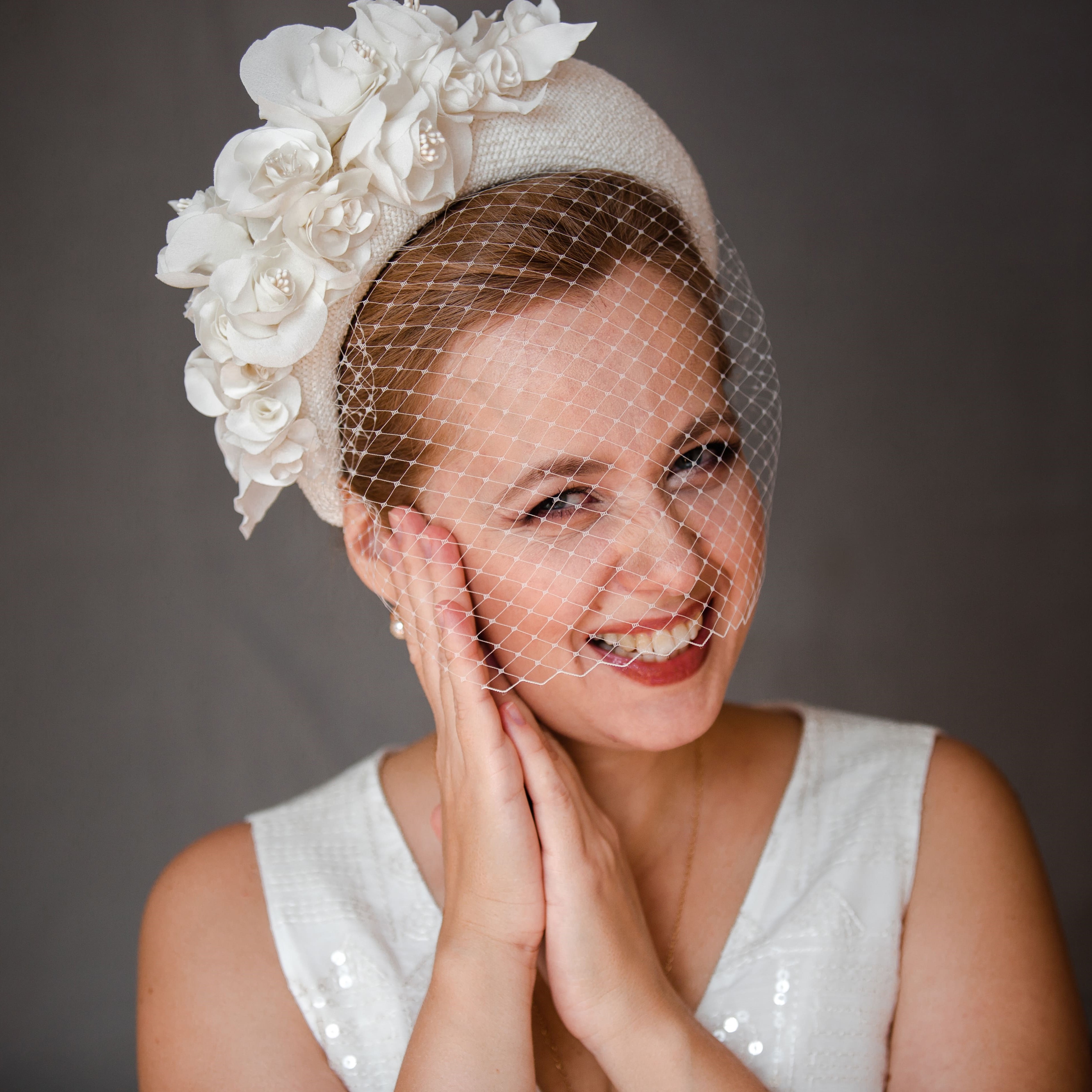 large bridal headpiece