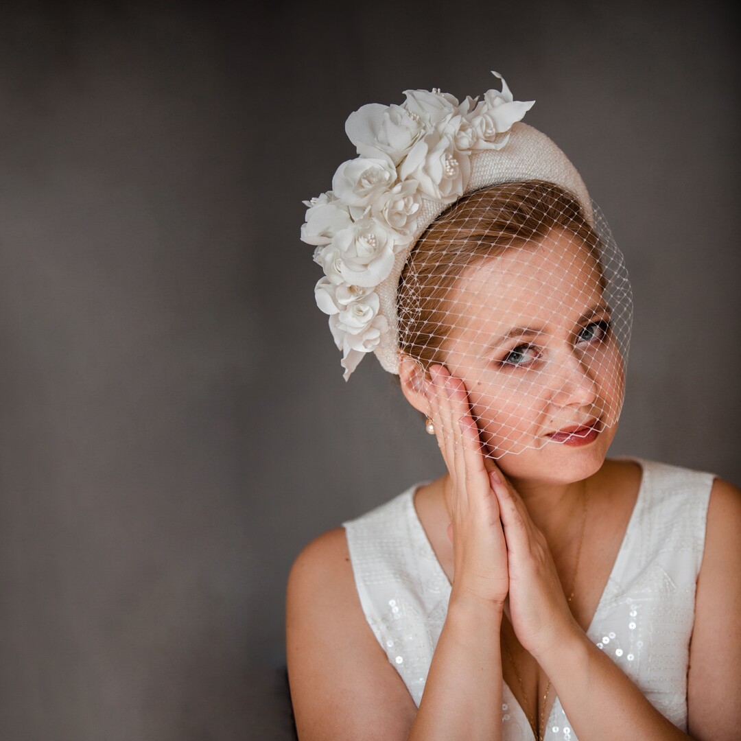 large bridal headpiece