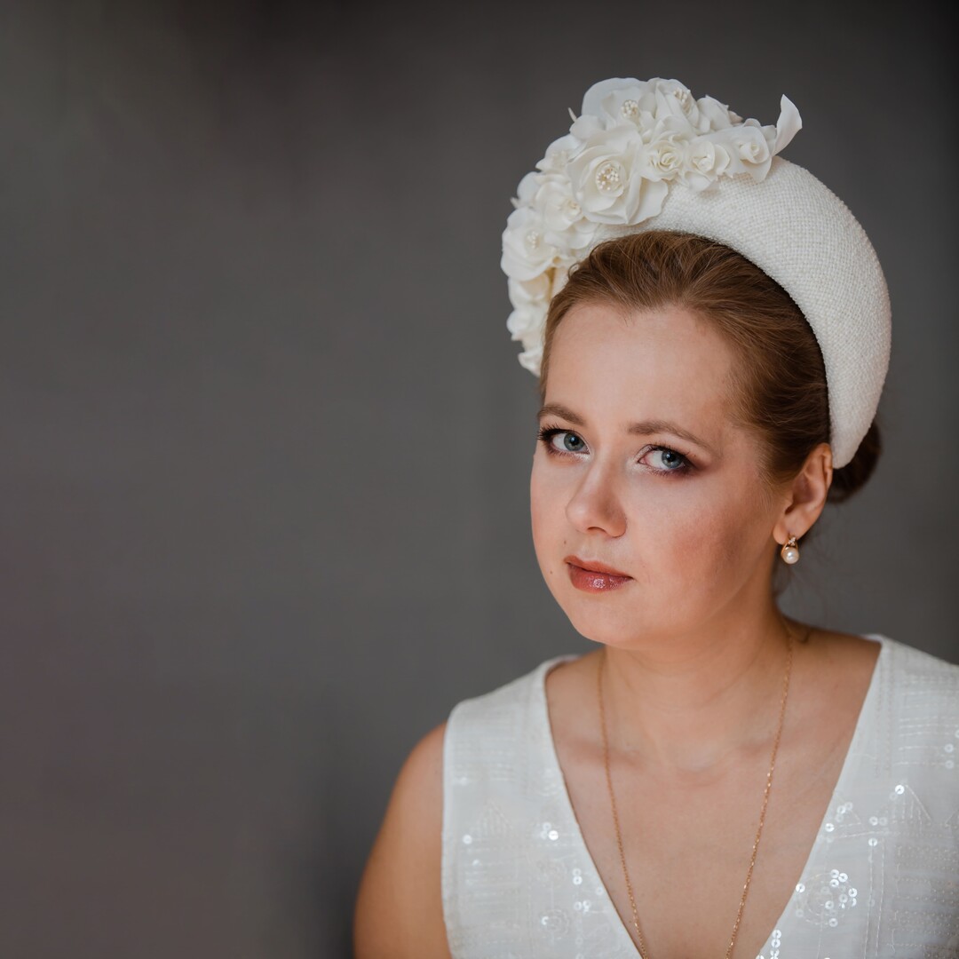 large bridal headpiece