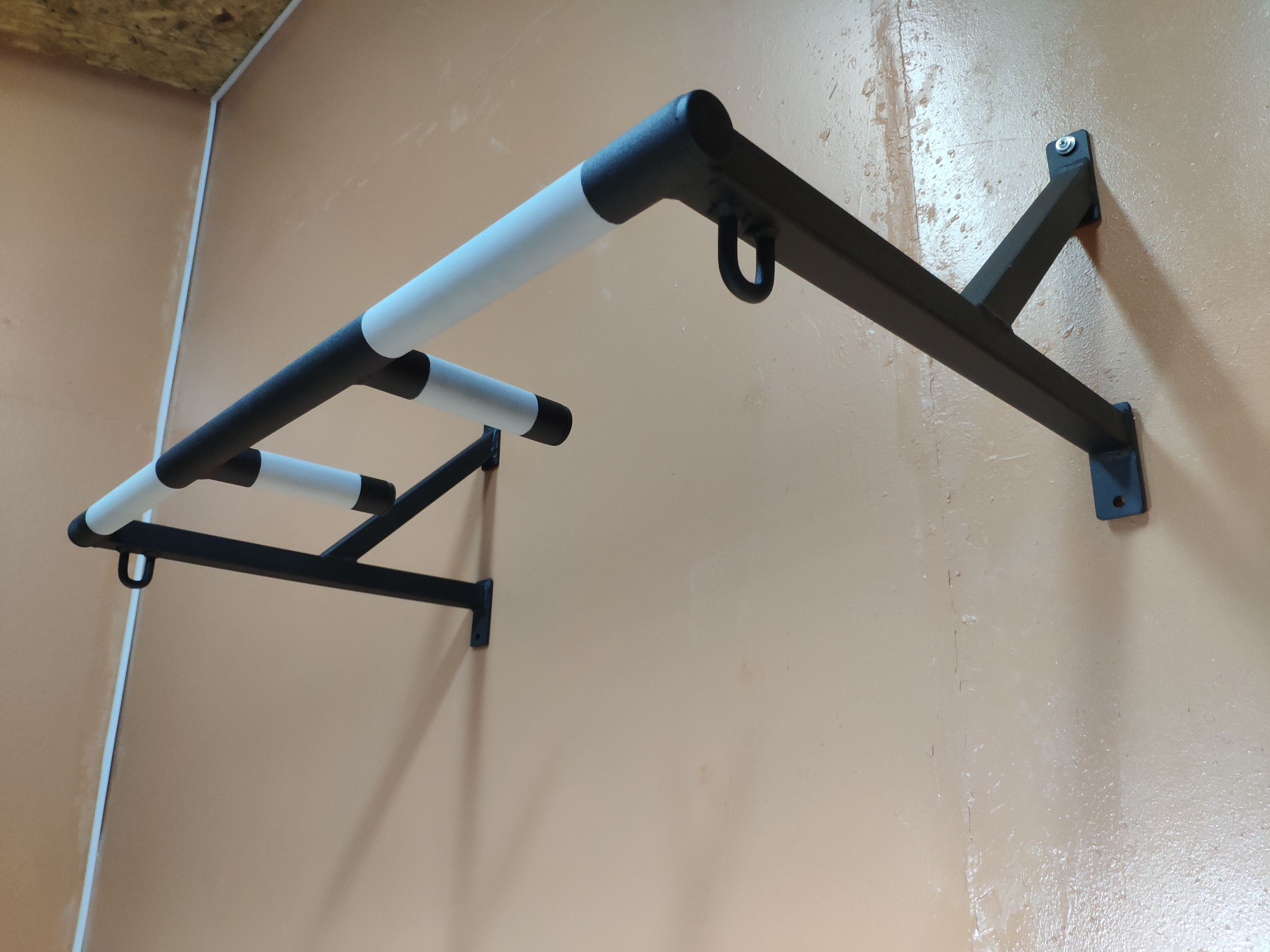 Pull Up Horizontal Bar Wall Mounted Steel Sport Fitness Home Inspire