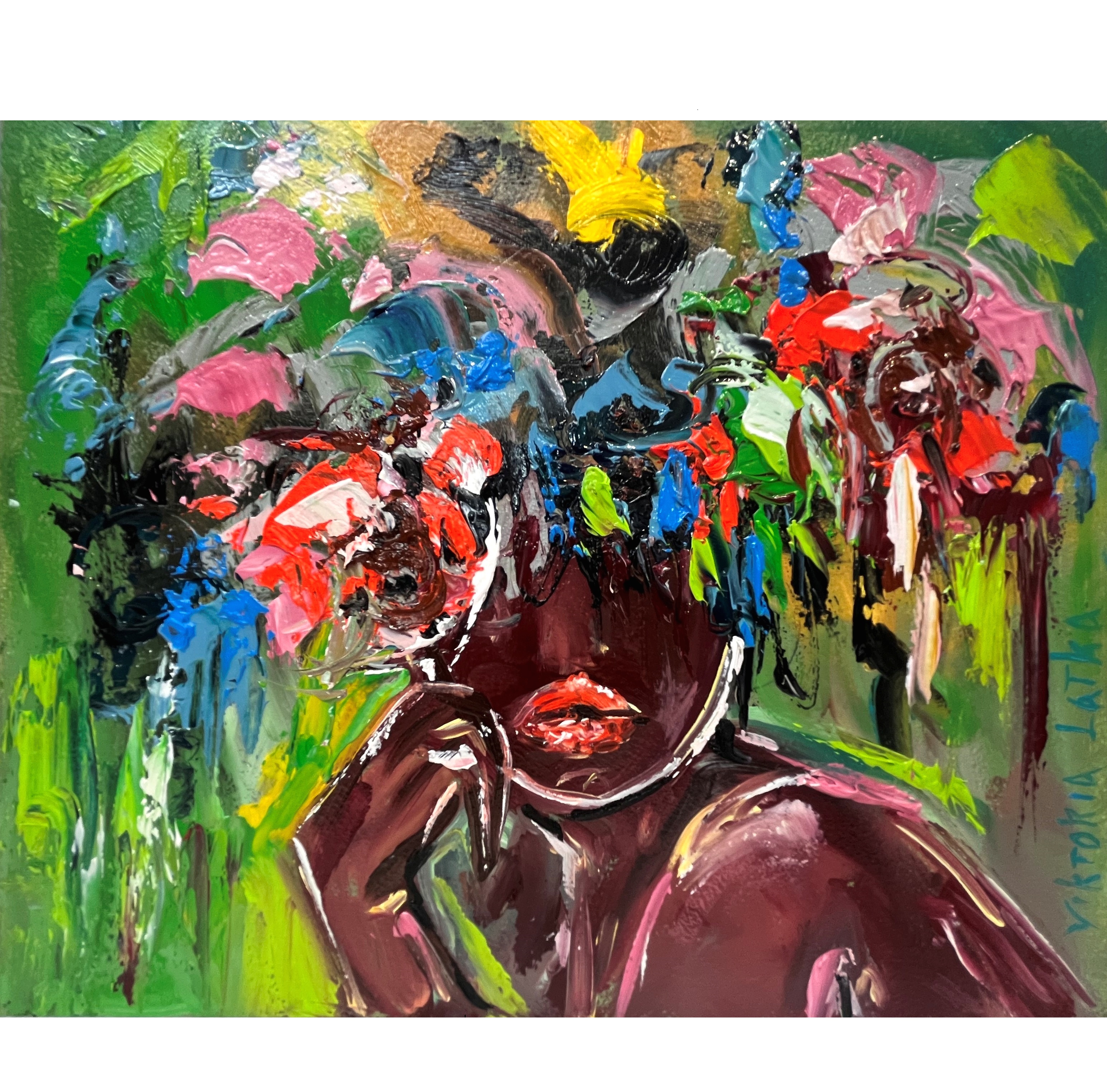 Black Woman Painting Original Art African American Art Facel - Inspire ...