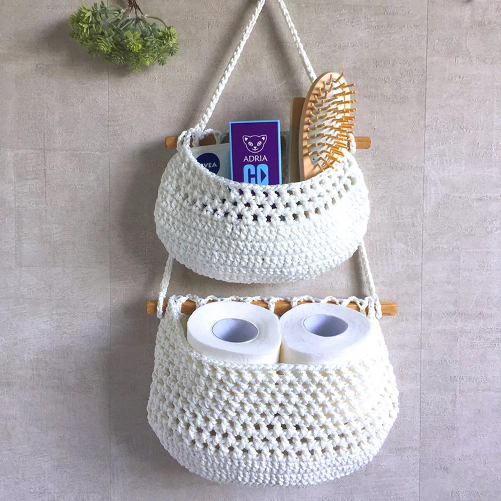 Hanging Basket Toilet Paper Holder Bathroom Basket Scandinav Inspire