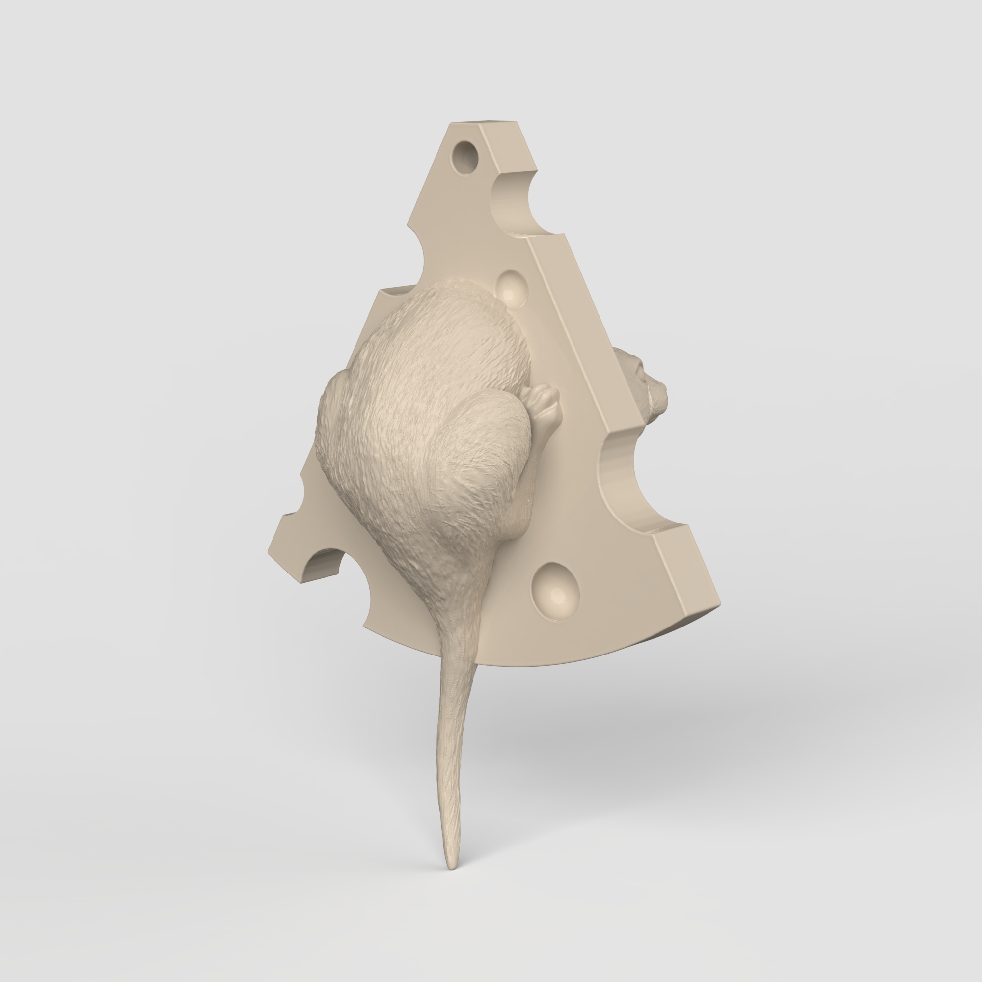 3D Model STL CNC Router file 3dprintable Mouse Pendant - Inspire Uplift