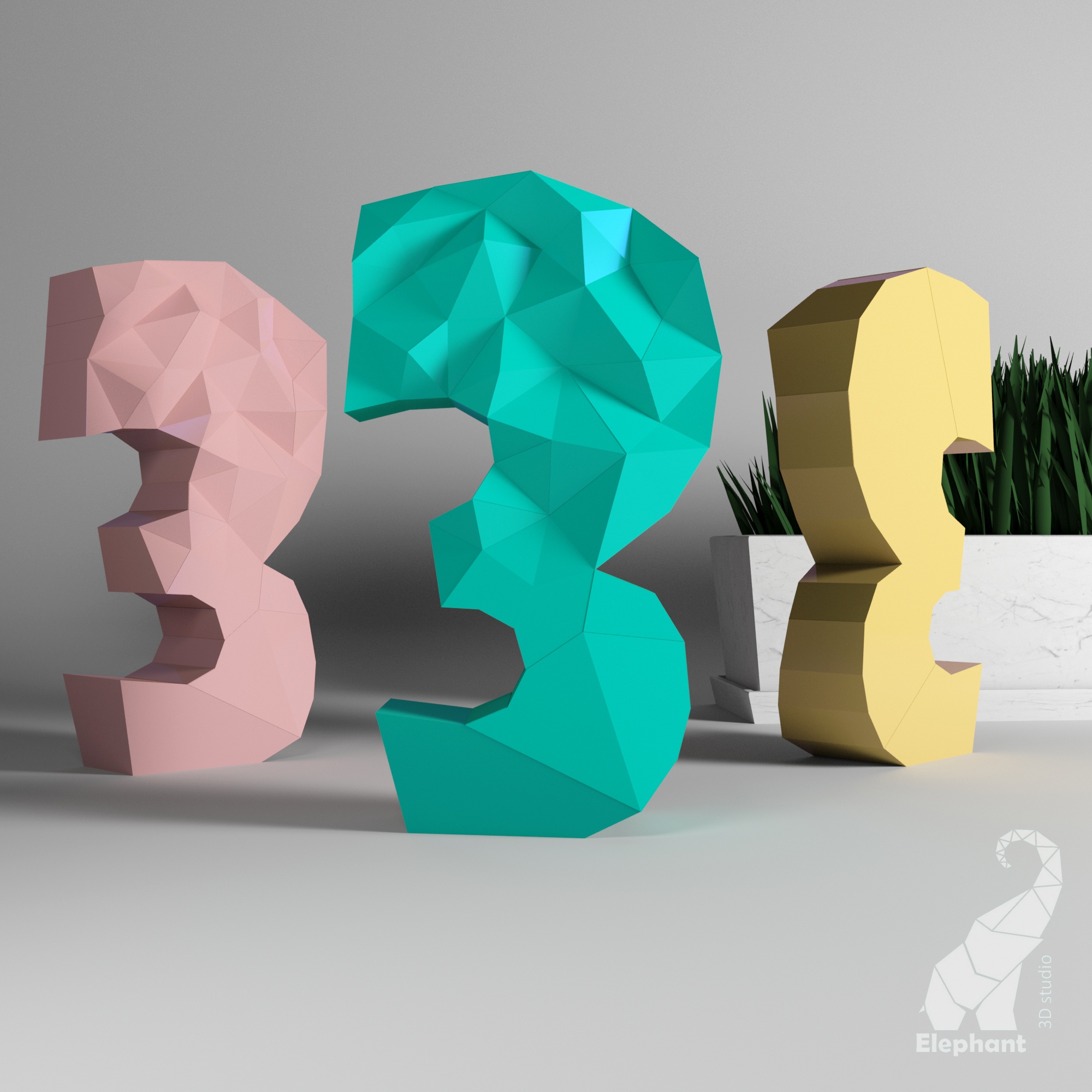 3d Numbers Template.pdf 3D papercraft number 3 template – SVG for Cricut, studio3 fo - Inspire ...