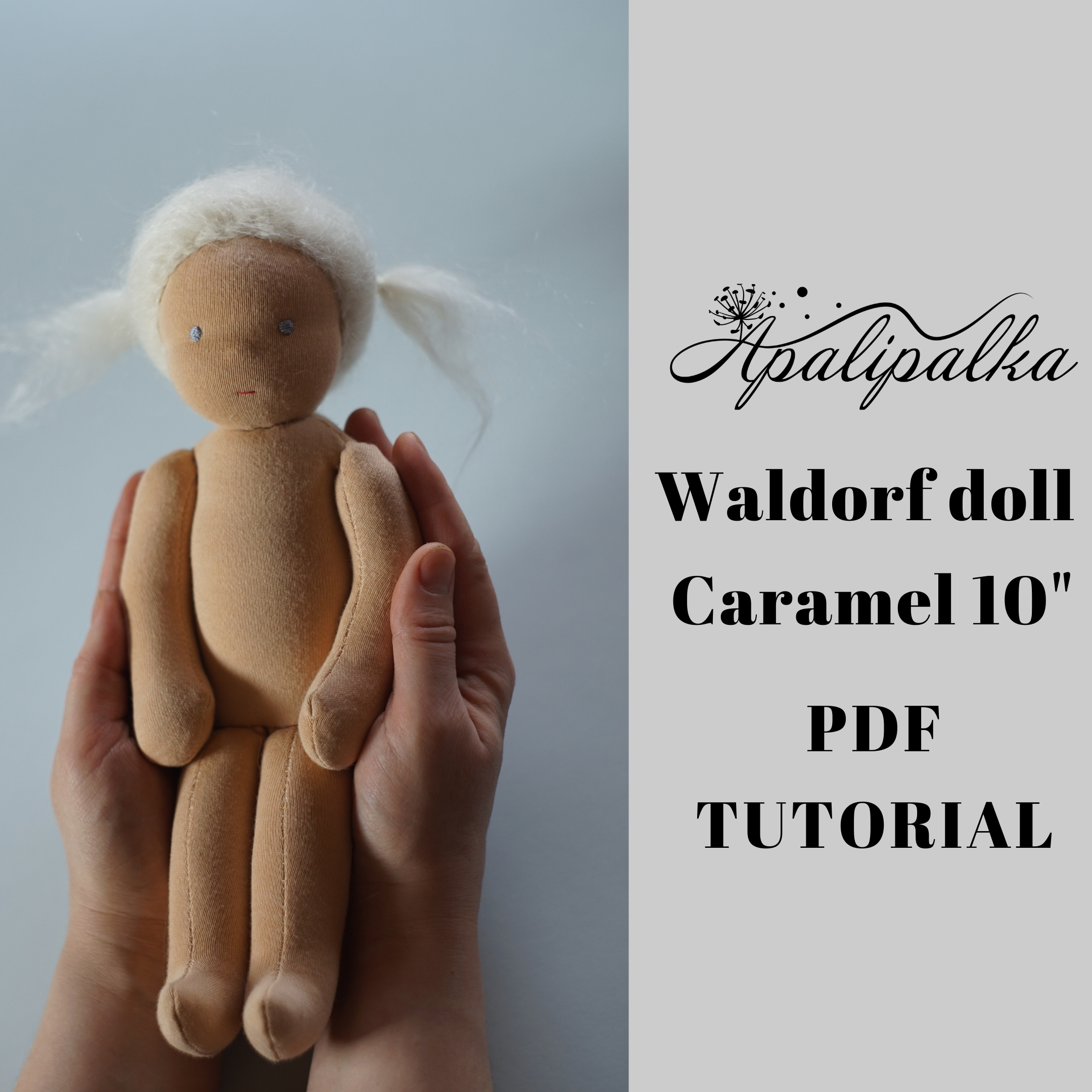 Waldorf Doll pattern, Soft sculpture doll pattern, Sewing cloth doll pattern