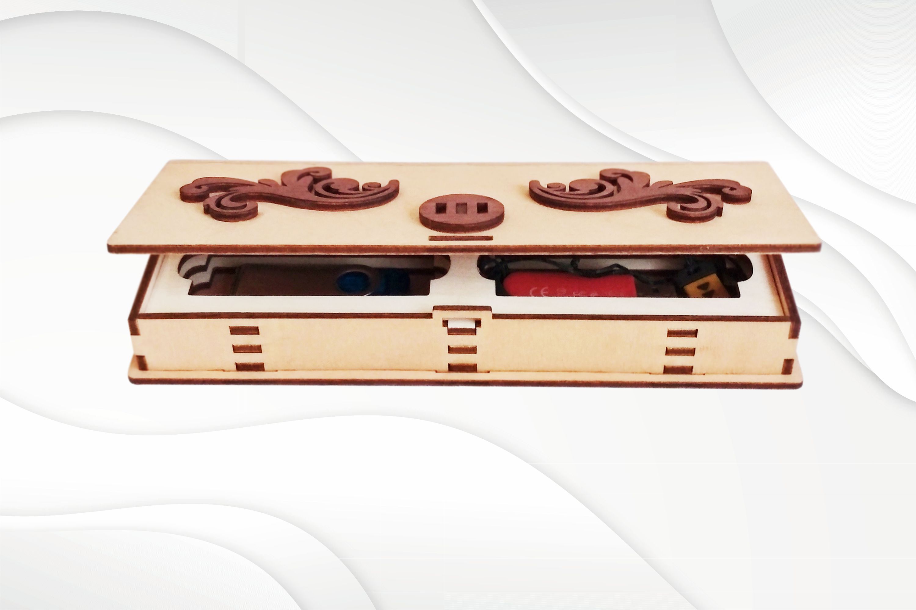 Gift box for flash cards, laser cutting files. Design laser, Inspire